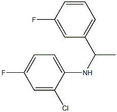 2-chloro-4-fluoro-N-[1-(3-fluorophenyl)ethyl]aniline Struktur