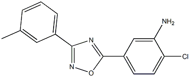 2-chloro-5-[3-(3-methylphenyl)-1,2,4-oxadiazol-5-yl]aniline Struktur