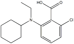 2-chloro-6-[cyclohexyl(ethyl)amino]benzoic acid Struktur