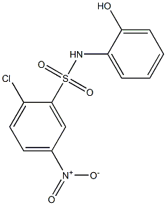 2-chloro-N-(2-hydroxyphenyl)-5-nitrobenzene-1-sulfonamide Struktur