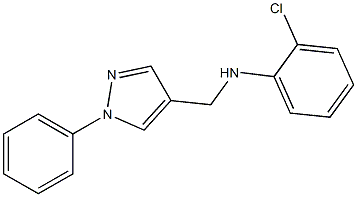 2-chloro-N-[(1-phenyl-1H-pyrazol-4-yl)methyl]aniline Struktur