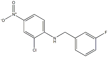 2-chloro-N-[(3-fluorophenyl)methyl]-4-nitroaniline Struktur