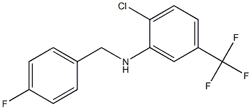 2-chloro-N-[(4-fluorophenyl)methyl]-5-(trifluoromethyl)aniline Struktur