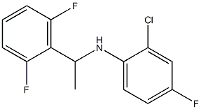 2-chloro-N-[1-(2,6-difluorophenyl)ethyl]-4-fluoroaniline Struktur