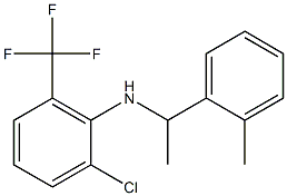 2-chloro-N-[1-(2-methylphenyl)ethyl]-6-(trifluoromethyl)aniline Struktur