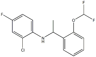 2-chloro-N-{1-[2-(difluoromethoxy)phenyl]ethyl}-4-fluoroaniline Struktur