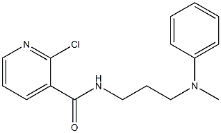 2-chloro-N-{3-[methyl(phenyl)amino]propyl}pyridine-3-carboxamide Struktur