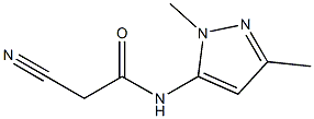 2-cyano-N-(1,3-dimethyl-1H-pyrazol-5-yl)acetamide Struktur