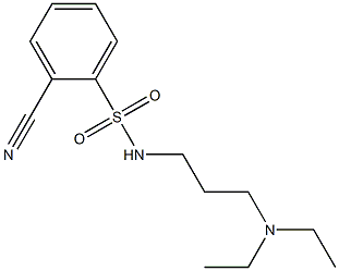 2-cyano-N-[3-(diethylamino)propyl]benzenesulfonamide Struktur