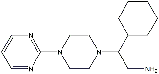 2-cyclohexyl-2-[4-(pyrimidin-2-yl)piperazin-1-yl]ethan-1-amine Struktur