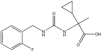 2-cyclopropyl-2-({[(2-fluorophenyl)methyl]carbamoyl}amino)propanoic acid Struktur