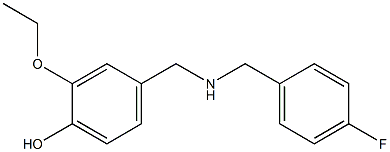 2-ethoxy-4-({[(4-fluorophenyl)methyl]amino}methyl)phenol Struktur