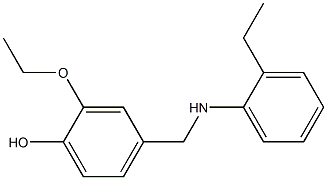 2-ethoxy-4-{[(2-ethylphenyl)amino]methyl}phenol Struktur