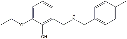 2-ethoxy-6-({[(4-methylphenyl)methyl]amino}methyl)phenol Struktur