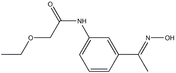 2-ethoxy-N-{3-[1-(hydroxyimino)ethyl]phenyl}acetamide Struktur