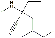 2-ethyl-4-methyl-2-(methylamino)hexanenitrile Struktur