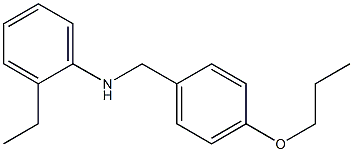 2-ethyl-N-[(4-propoxyphenyl)methyl]aniline Struktur