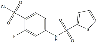 2-fluoro-4-[(thien-2-ylsulfonyl)amino]benzenesulfonyl chloride Struktur