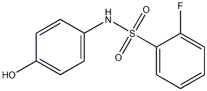 2-fluoro-N-(4-hydroxyphenyl)benzene-1-sulfonamide Struktur