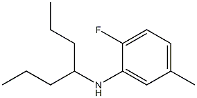 2-fluoro-N-(heptan-4-yl)-5-methylaniline Struktur