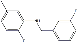 2-fluoro-N-[(3-fluorophenyl)methyl]-5-methylaniline Struktur