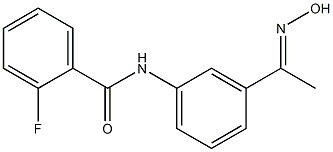 2-fluoro-N-{3-[(1E)-N-hydroxyethanimidoyl]phenyl}benzamide Struktur