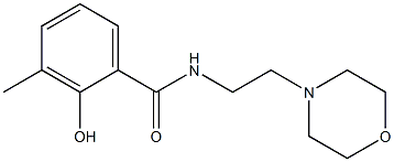 2-hydroxy-3-methyl-N-[2-(morpholin-4-yl)ethyl]benzamide Struktur