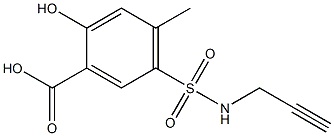 2-hydroxy-4-methyl-5-(prop-2-yn-1-ylsulfamoyl)benzoic acid Struktur