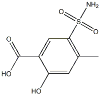 2-hydroxy-4-methyl-5-sulfamoylbenzoic acid Struktur