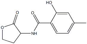 2-hydroxy-4-methyl-N-(2-oxooxolan-3-yl)benzamide Struktur