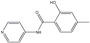 2-hydroxy-4-methyl-N-(pyridin-4-yl)benzamide Struktur