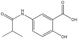 2-hydroxy-5-(isobutyrylamino)benzoic acid Struktur