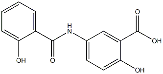 2-hydroxy-5-[(2-hydroxybenzoyl)amino]benzoic acid Struktur