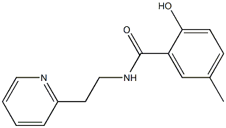 2-hydroxy-5-methyl-N-[2-(pyridin-2-yl)ethyl]benzamide Struktur