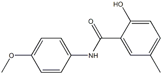 2-hydroxy-N-(4-methoxyphenyl)-5-methylbenzamide Struktur