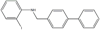 2-iodo-N-[(4-phenylphenyl)methyl]aniline Struktur