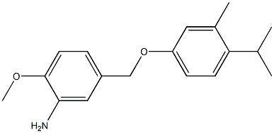 2-methoxy-5-[3-methyl-4-(propan-2-yl)phenoxymethyl]aniline Struktur