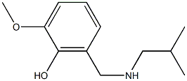 2-methoxy-6-{[(2-methylpropyl)amino]methyl}phenol Struktur