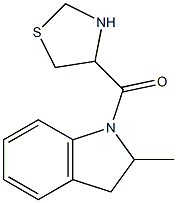 2-methyl-1-(1,3-thiazolidin-4-ylcarbonyl)indoline Struktur