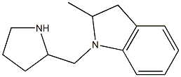 2-methyl-1-(pyrrolidin-2-ylmethyl)-2,3-dihydro-1H-indole Struktur