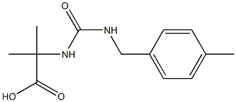 2-methyl-2-({[(4-methylbenzyl)amino]carbonyl}amino)propanoic acid Struktur