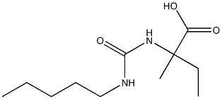 2-methyl-2-[(pentylcarbamoyl)amino]butanoic acid Struktur