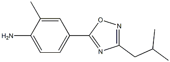 2-methyl-4-[3-(2-methylpropyl)-1,2,4-oxadiazol-5-yl]aniline Struktur