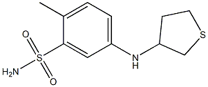 2-methyl-5-(thiolan-3-ylamino)benzene-1-sulfonamide Struktur