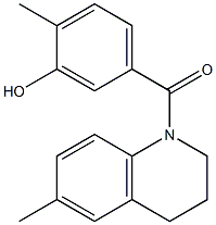 2-methyl-5-[(6-methyl-1,2,3,4-tetrahydroquinolin-1-yl)carbonyl]phenol Struktur