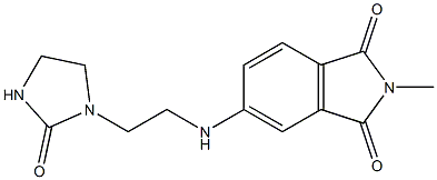 2-methyl-5-{[2-(2-oxoimidazolidin-1-yl)ethyl]amino}-2,3-dihydro-1H-isoindole-1,3-dione Struktur