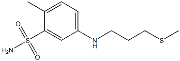 2-methyl-5-{[3-(methylsulfanyl)propyl]amino}benzene-1-sulfonamide Struktur