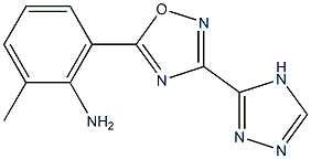 2-methyl-6-[3-(4H-1,2,4-triazol-3-yl)-1,2,4-oxadiazol-5-yl]aniline Struktur