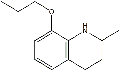 2-methyl-8-propoxy-1,2,3,4-tetrahydroquinoline Struktur