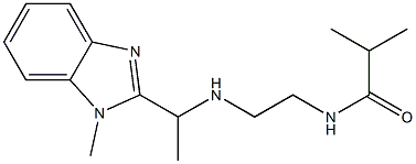 2-methyl-N-(2-{[1-(1-methyl-1H-1,3-benzodiazol-2-yl)ethyl]amino}ethyl)propanamide Struktur